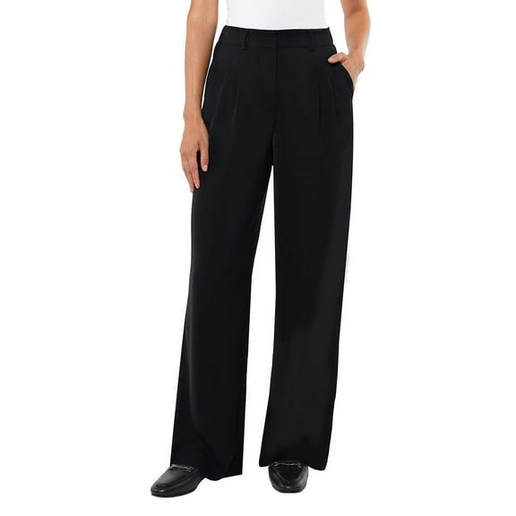 Matty M Ladies' Essential Wide Leg Trouser, Black Small