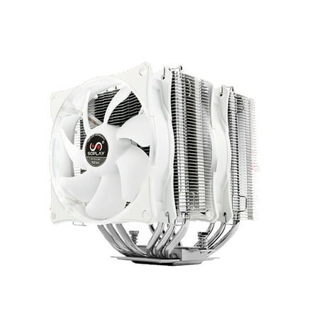 SOPLAY V587 Radiator Two-tower 6 Copper Pipe AMD/Intel Cooler Computer CPU Cooler Fan Support Intel LGA 1150/1155/1156/2011 AMD (Best Computer Tower For The Money)