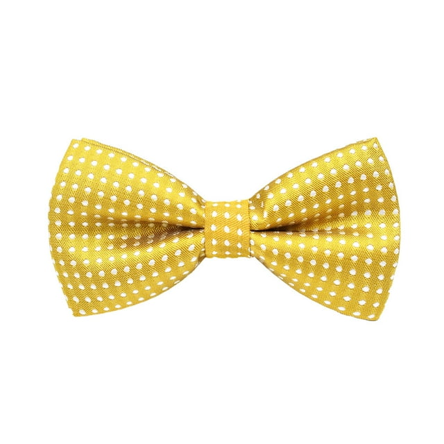 fastboy Kid Classical Dot Ties Compact And Lightweight Adjustable Clips Universal Fit Wide Applications Golden yellow