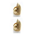 thumbnail image 4 of Billuyoard Anillo protector de latón para dedal, para trabajo manual, accesorios artesanales hechos a mano para el hogar, profesional, chapado en oro Chapado en oro METRO 2piezas, 4 of 6