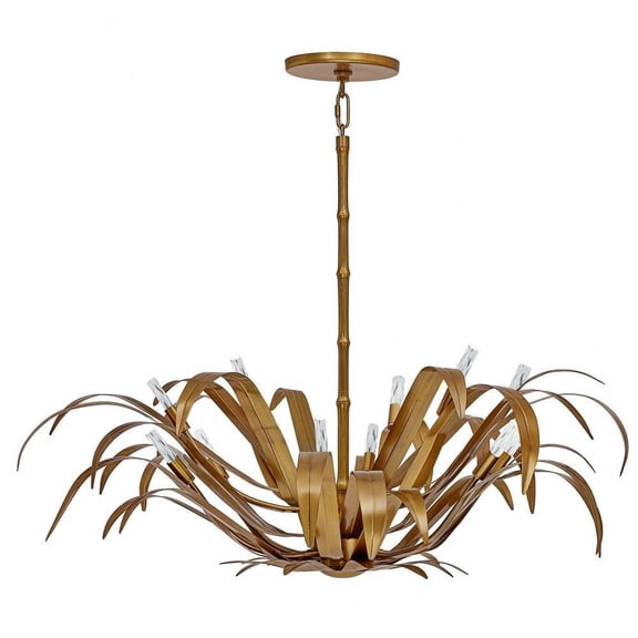 12 Light Pendant in Modern Style-16.5 inches Tall and 42 inches Wide-Brass Finish Bailey Street Home 79-Bel-5037535
