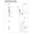 thumbnail image 2 of Kingston Brass KCK3421W1 Made to Match Shower System with Slide/Grab Bar and Hand Shower, Polished Chrome, 2 of 4
