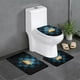thumbnail image 1 of Juego de alfombras de baño de 3 piezas del equipo Panthers Alfombra antideslizante para baño de 24 x 16 pulgadas, 1 of 7