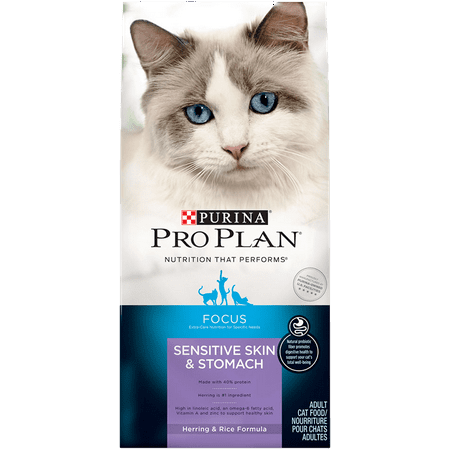 Purina Pro Plan FOCUS Sensitive Skin & Stomach Herring & Rice Formula Adult Dry Cat Food - 3.5 lb.