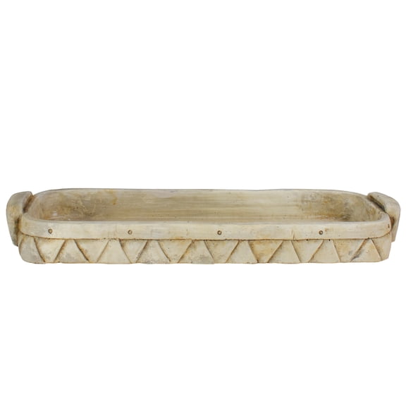 Napa Home & Garden 20" Beige Geometric Patterned Decorative Tray