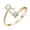 R, variant on Gold Silver Initial Rings for Women Dainty Gold Plated Stackable Rings for Women Trendy Adjustable Capital Letter Cubic Zirconia Thumb Ring Unique Open Birthday Gift Jewelry