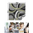 thumbnail image 4 of Sage Green Geometric Cloth Napkins Set of 6 Reusable Dinner Napkins, Grey Retro Abstract Striped Art Cocktail Napkin Washable Table Napkins for Wedding/Holiday Party/Baby Shower 20"x20", 4 of 7