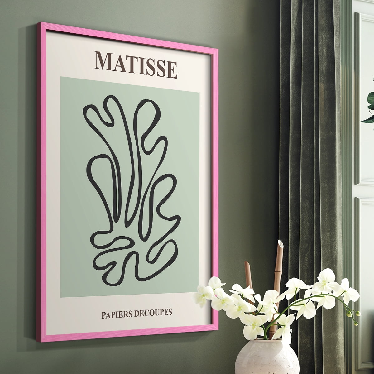 Matisse CXIV Framed Print in Pink Solid Wood 8 x 10 Framed Print