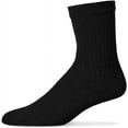 thumbnail image 4 of Black 12 Pairs Ankle/Quarter Crew Mens Socks Cotton Long Size 9-11 10-13 Sports, 4 of 5