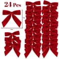 thumbnail image 2 of Lazos navideños Zesua, 24 unidades, 18 x 15 cm, terciopelo burdeos, 2 of 6