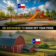 thumbnail image 6 of G128 Combo Pack: 16 Ft Telescoping Aluminum Flagpole (Black) & Texas TX State Flag 3x5 Ft, ToughWeave Series Embroidered 300D Polyester | Pole with Flag Included, 6 of 9