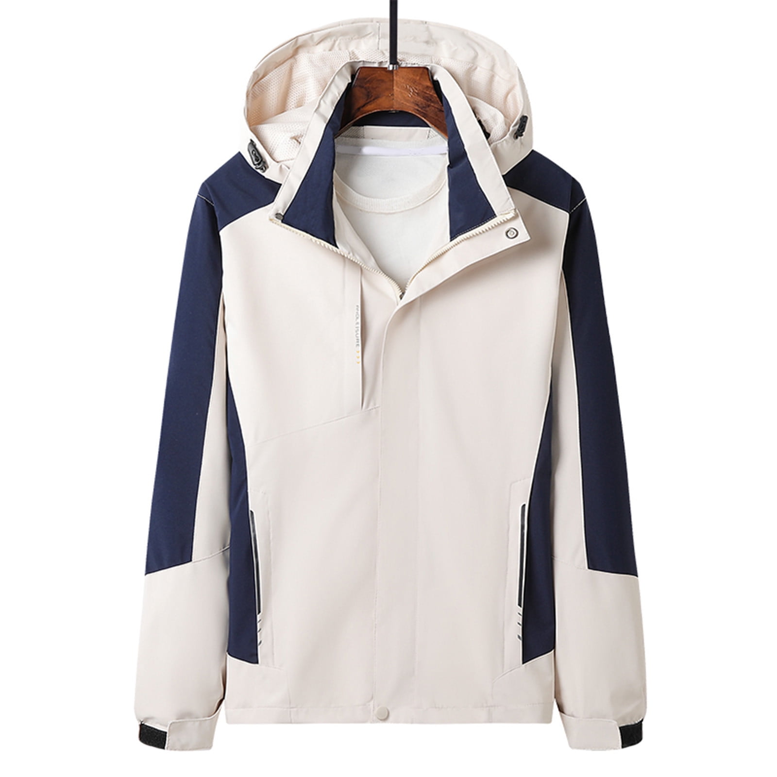 Mens Autumn Casual Leisure Solid Hooded 