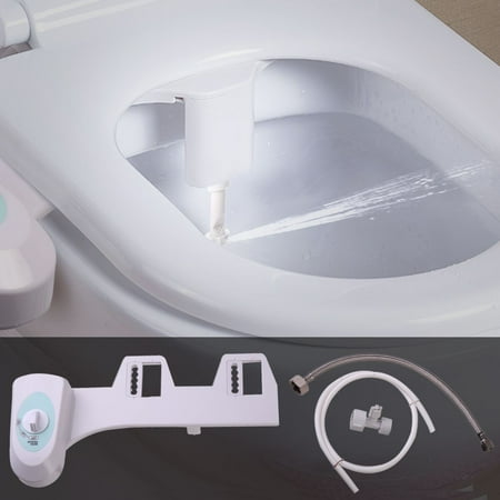 Jaxpety 10-CB-1000 Flash Water Bidet Toilet Seat Attachment No-Electric Mechanical Bidet w/ Water Spray (Best Rated Bidet Attachment)