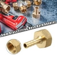 thumbnail image 2 of Unique Bargains 1pcs 1/4" Barb x 3/8" NPT Female Brass Fitting Hose Adapter 6mm OD Brass Hose Fitting with 2 Clamps, 2 of 6