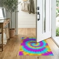 thumbnail image 2 of ODIKA Ombre Swirl Boho Gradient Abstract Hippie Marbled Wave Tie Dye Refined for Hallway, Study Room, Playroom, Non-Slip Low Profile, 2 of 7