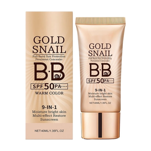 Clearance Corrector solar Gold de banda completa,corrector,crema de protección solar,oculta las imperfecciones y unifica el tono de la piel. Proporciona protección UVA/UVB. Resistente al agua,40 ml