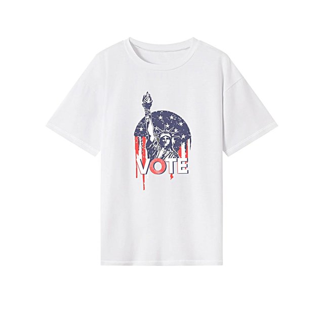 Camiseta para Mujer Verano Señoras Ropa Transpirable Traje Cuello Redondo Camiseta Verano XL