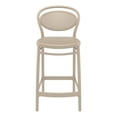 thumbnail image 4 of Compamia Marcel Contemporary Resin Indoor Outdoor Counter Stool Taupe, 4 of 5