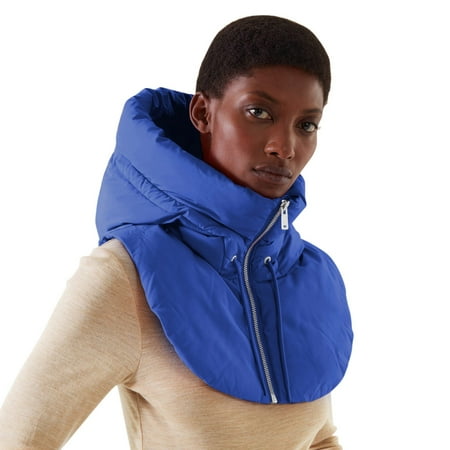 HCURIBAD Clearance! Hoodies for Women Women False Vest Sleeveless Zip up False Hooded Mock Collar Padded Gilet Lightweight Winter Detachable Half Vestcoat Hunting Gear Fake Collar Women