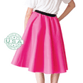 thumbnail image 4 of Hip Hop 50's Shop 1950s Adult 4 Piece Poodle Skirt Costume Outfit for Women with Accessories (glasses, socks, scarf) (Medium/Large Hot Pink), 4 of 7