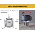 thumbnail image 3 of Portable Outdoor Mini Stainless Steel Ultralight Liquid Alcohol Stove Burner Furnace with Rack Support Stand for Backpacking Picnic Hiking Camping Survival, 3 of 6
