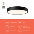 thumbnail image 4 of Alora Lighting FM554015MB-5CCT Adelaide 15" Wide Led Flush Mount Drum Ceiling Fixture -, 4 of 7