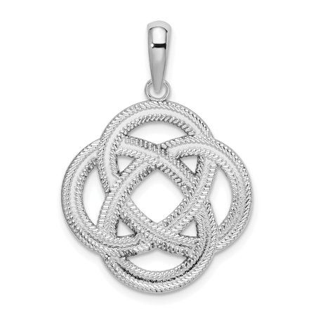 Sterling Silver Celtic Knot Pendant Necklace for Women with Woven Eternity Design, Irish Heritage Symbolic Jewelry, Spiritual Unity Statement Accessory