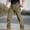 Army Green, variant on WIZUTIZ Snow Pants Men Fleece Lined Snowboard Ski Cargo Pant Winter Outdoor Waterproof Insulated Zipper Bottom Leg