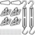 thumbnail image 1 of Kit de fijación de toldo de jardín rectangular o cuadrado de acero inoxidable 304, 40 piezas, 1 of 5