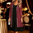 thumbnail image 2 of HongQid Women's Sheer Chiffon Cardigan, 3/4 Sleeve Open Front Duster Rhinestone Trim Edge, Lightweight Layering Jacket Wedding Formal Elegant Evening Outfit Clothing Ladies Dressy Cover Up, 2 of 7