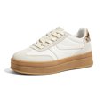 thumbnail image 3 of LUCKY STEP Classic Platform Sneakers Fashion Retro Casual Shoes,Beige,Womens, 3 of 6