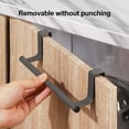 thumbnail image 4 of Visland Kitchen Towel Holder Cabinet Door Towel Bar 5kg Load-capacity Easy Installation Kitchen Dish Towel Hanger Rack, 4 of 8