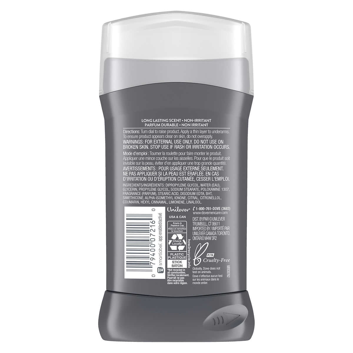 Dove Men+Care Aluminum-Free Deodorant; Clean Comfort 3 Ounce (Pack of 3)
