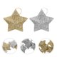 thumbnail image 2 of 60 estrellas brillantes para árbol de Navidad: Adornos colgantes de estrellas de cinco puntas brillantes para árbol de Navidad - Adorno navideño colgante dorado y plateado, 2 of 7