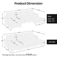 thumbnail image 6 of Belffin D52.8"xW103"xH36.4" Chenille Modular Sofa Sectional Sofa With Pull Out Bed, Armrests With Cup Holder Removable Cover Modular Sectional Sleeper Sofa With Storage For Living Room, Grey, 6 of 10