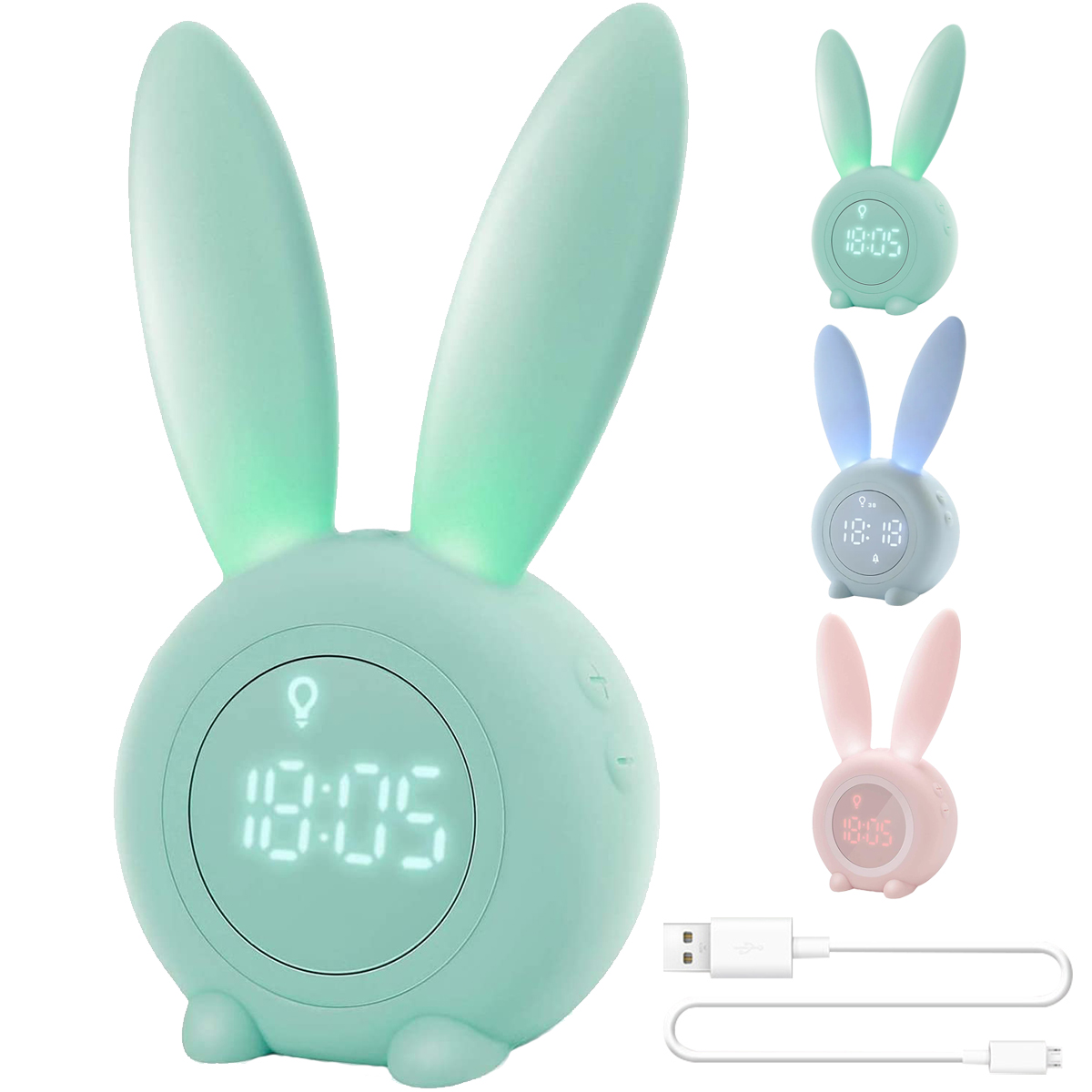 Intelligent Cute Rabbit Alarm Clock Creative Cartoon Electronic Clock