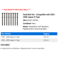 thumbnail image 2 of Head Bolt Set - Compatible with 2002 - 2008 Jaguar X-Type 2003 2004 2005 2006 2007, 2 of 2
