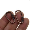 thumbnail image 4 of Pack of 24 D Ring Locking Carabiner Locking Carabiner Keychain Small Keychain Mini Hooks Spring Lock Climbing Carabiners Clips Holder Gifts for Traveling Copper, 4 of 5
