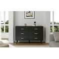 thumbnail image 4 of Frmobepts Mid Century Modern Dresser, Wood 6 Drawer Dresser for Bedroom, Black, 4 of 9