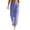 19# Light Purple, variant on Women's Tapered Joggers with Pockets High Waist Elastic Drawstring Sweatpants, Ribbed Ankle Cuffs Casual Pants White 3XL
