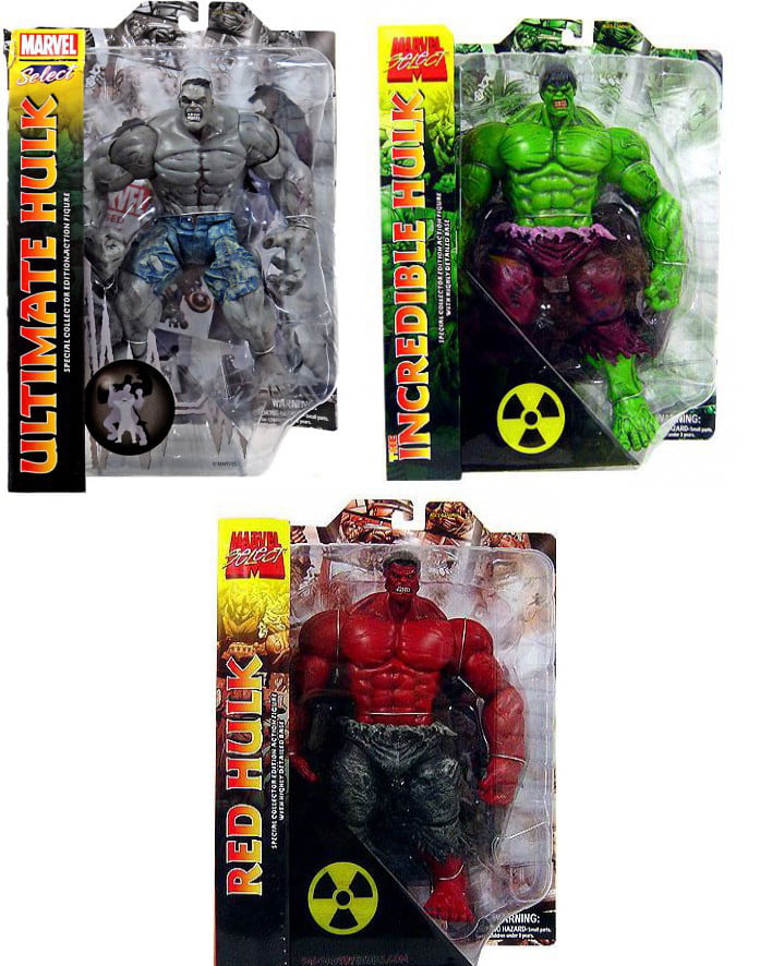 5" Avengers Hero The Green Man Gray Red Hulk Action Figure PVC Toys 