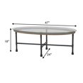 thumbnail image 5 of Benjara BM262146 Coffee Table with Pipe Design Tubular metal Legs, Brown, 5 of 5