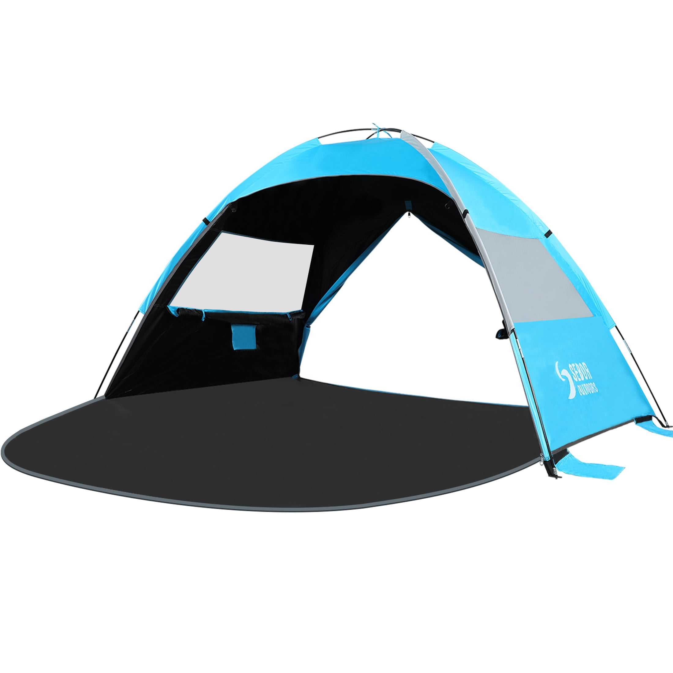 SEBOR Beach Tent, Beach Shade Portable Tent for 34 Person with UPF 50+ Protection Dark Shelter
