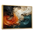 thumbnail image 2 of Designart "Marble Lava Flow Orange and Gold Majesty II" Abstract Framed Wall Art - Modern Orange Abstract Painting Bedroom Framed Canvas Wall Art, 2 of 6