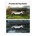 thumbnail image 3 of Carport Car Canopy 10x20 FT Heavy Duty Portable Garage Shelter - Grey, 3 of 7