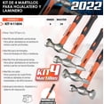 thumbnail image 2 of Kit de 4 Martillos ADIR para Ojalatero Y Laminero con Mango Ergonómico 11854, 2 of 2
