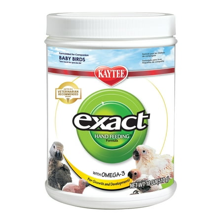 Kaytee Exact Handfeeding for Baby Birds, Instant Formula, 18 Ounces