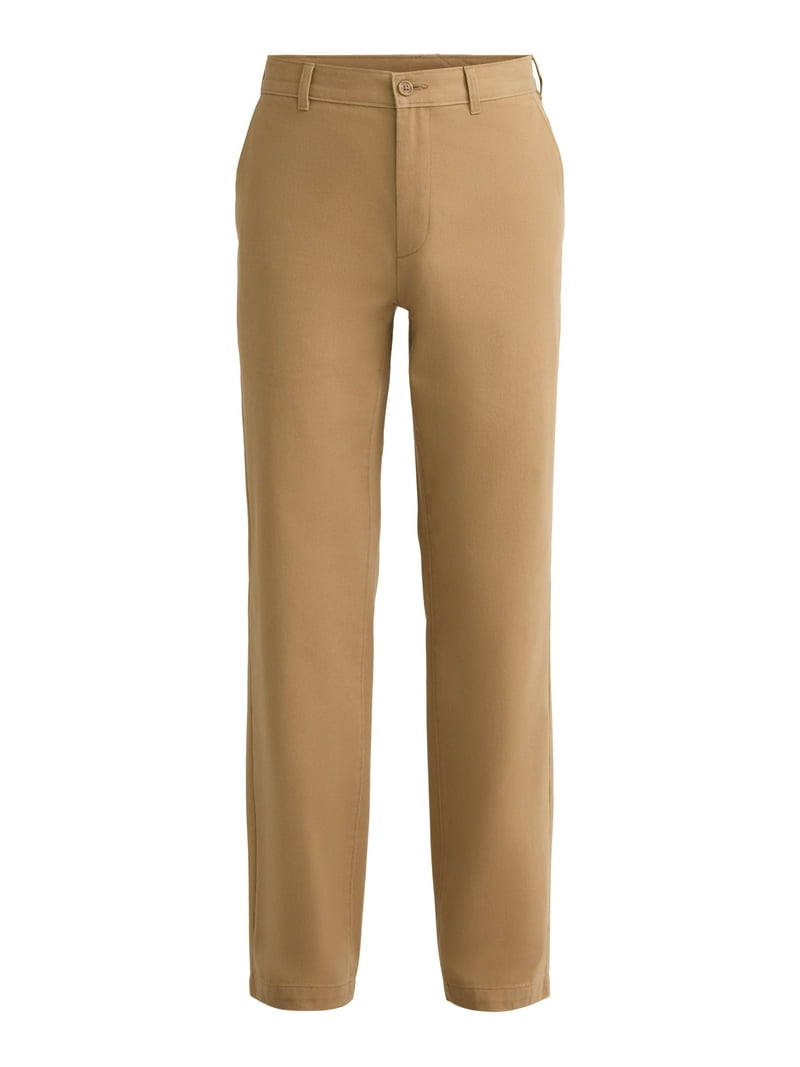 George Men's & Big Men's Classic Fit Flat Front Wrinkle Resistant