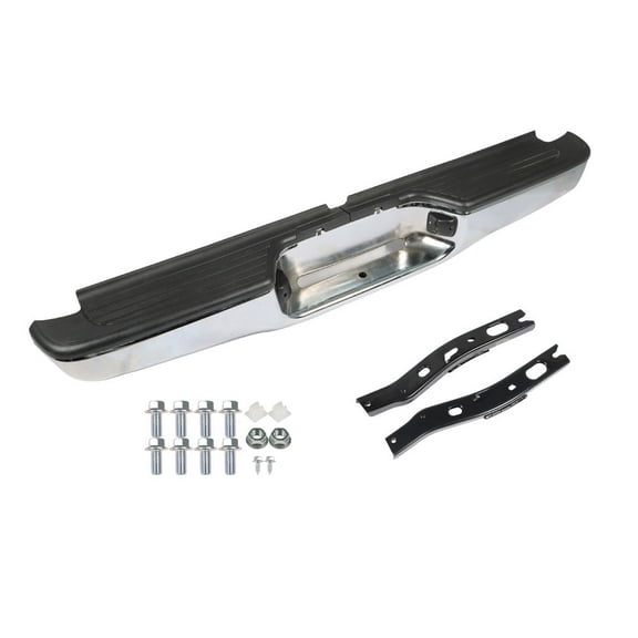 LABLT Stainless Steel Rear Step Bumper Face Bar Chrome Finishi Fit for 1995-2004 Toyota Tacoma