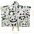 thumbnail image 2 of Wearable Blanket Hoodie for Adults & Kids, Cute Panda Robe Cloak Throw Poncho Flannel Warm Wrap Cape-C4-50x60, 2 of 6